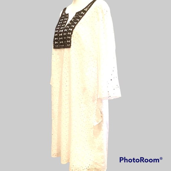 NWT - London Times Women's Plus Eyelet Dress - Picture 3 of 7